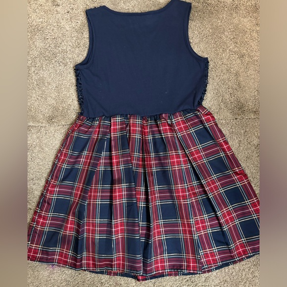 Girls Sequin Plaid Fit And Flare Dress - Tidal - Picture 4 of 4